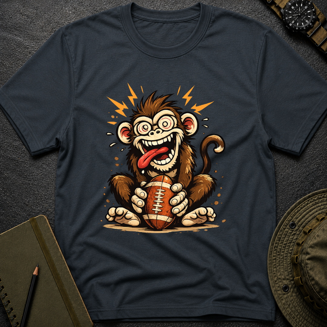 Monkey F'in a Football T-shirt