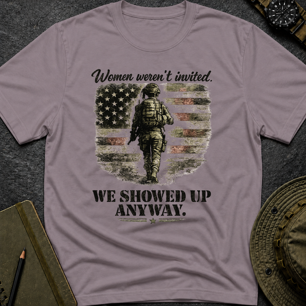 Showed up anyway T-shirt