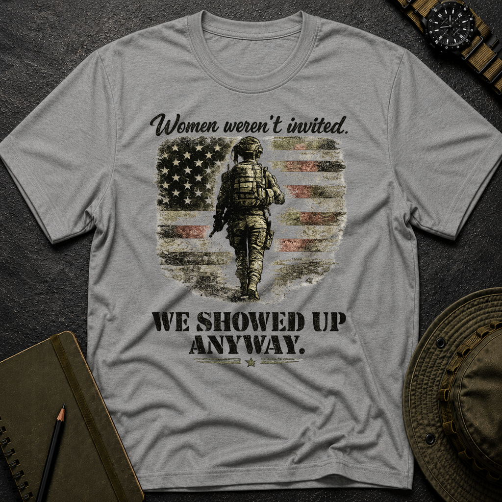 Showed up anyway T-shirt
